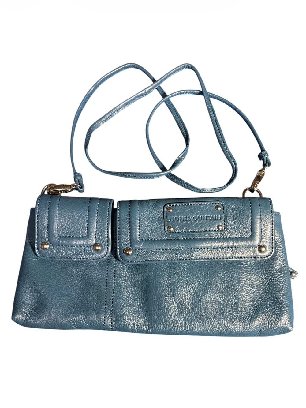 Stone Mountain Leather Boho Crossbody Shoulder Bag Teal